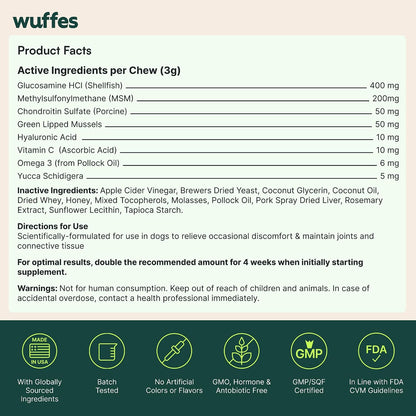 Advanced Hip & Joint Chews for Small & Medium Dogs, Vet Recommended
