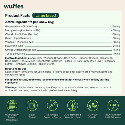 Advanced Hip & Joint Chews for Small & Medium Dogs, Vet Recommended