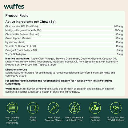 Advanced Hip & Joint Chews for Small & Medium Dogs, Vet Recommended