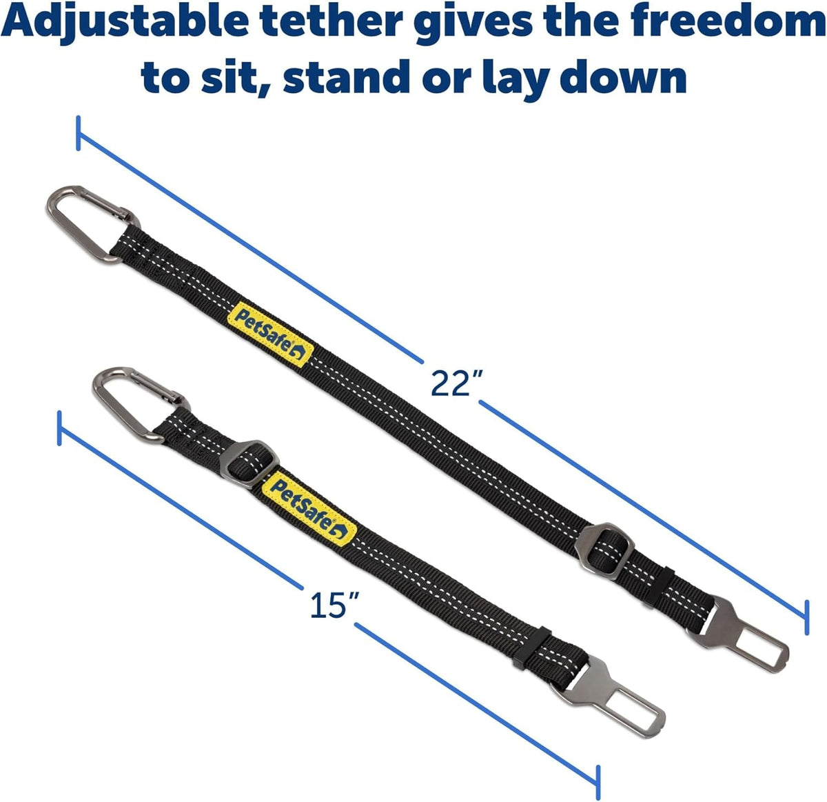 Safety Seatbelt Dog Tether, Black