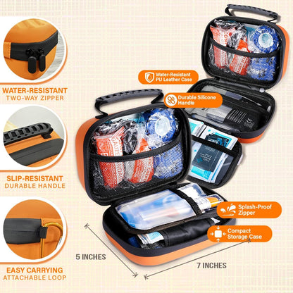 EVERLIT Pet Medic First Aid Kit | 95 Pcs Vet-Approved Medical, Outdoor & Emergency Supplies for Dogs, Cats, Animal Care | Travel-Friendly Compact Bag for Home, Car and Travel (Valentine Lace)