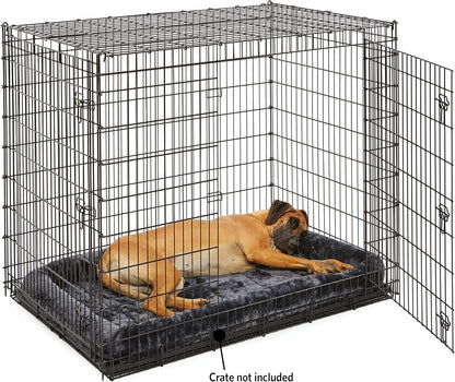 MidWest Homes for Pets QuietTime Dog Bed - White Fleece Bolster, Ultra-Soft and Machine Washable, Fits 24-Inch Crates and Carriers, for Small Breed Dogs