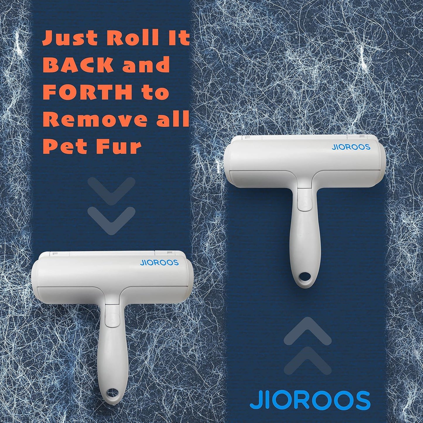 Pet Hair Remover - Reusable Cat and Dog Hair Remover for Furniture, Couch, Carpet, Clothes, Car Seats or Bedding - Portable Lint Rollers, Self-Cleaning Base Dog and Cat Fur Removal Tool