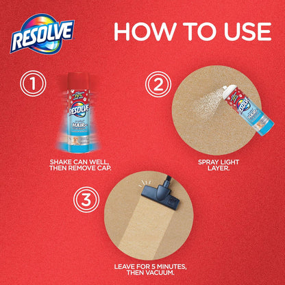 Resolve Pet Hair Eliminator Carpet Cleaner & Vacuum booster, 18 Oz