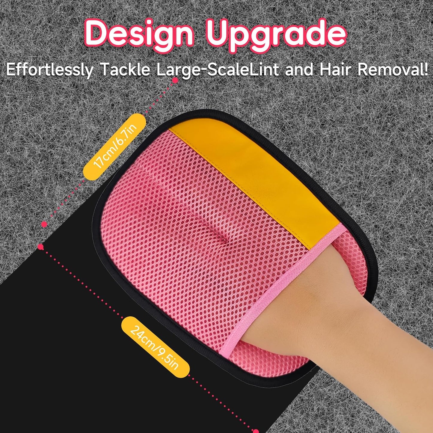 Pet Hair Removal Glove, Magic Brush Electrostatic Mitt, Pet Hair Remover Tool for Dog & Cat, Reusable Pet Hair Gloves Pet Grooming Needs, Fur Remover for Couch, Clothing, Carpet & Car Seat