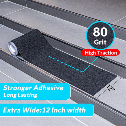 LifeGrip Anti Slip Transparent Anti Slip Tape, 4 inch by 30 feet, Non-Slip Traction Grip Tape to Tubs, Boats, Stairs, Clear, Soft, Comfortable for Bare feet (4" X 30')