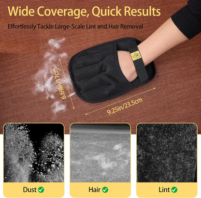Pet Hair Remover Glove for Dogs & Cats – Grooming Glove, Reusable Fur Removal Tool for Furniture, Couch, Carpet & Car – Easy Pet Hair Cleaning Mitt, (1Pcs Black)