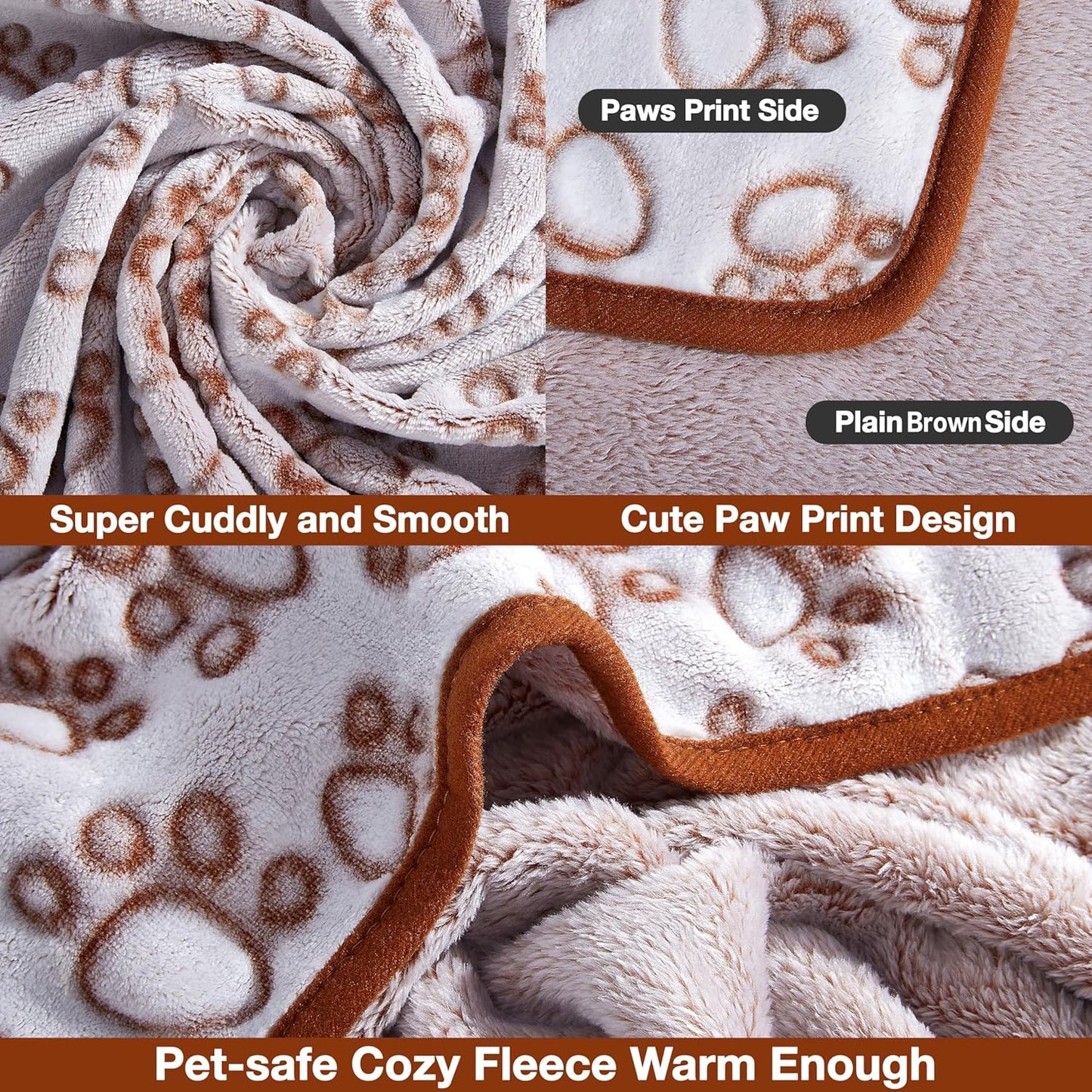 Stuffed® Premium Soft Dog Blanket Washable, 40"x32" Cat Blanket for Indoor Cats Large Medium Small Dog Puppy Essentials (Grey)