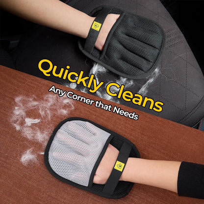Pet Hair Remover Glove for Dogs & Cats – Grooming Glove, Reusable Fur Removal Tool for Furniture, Couch, Carpet & Car – Easy Pet Hair Cleaning Mitt, (1Pcs Black)