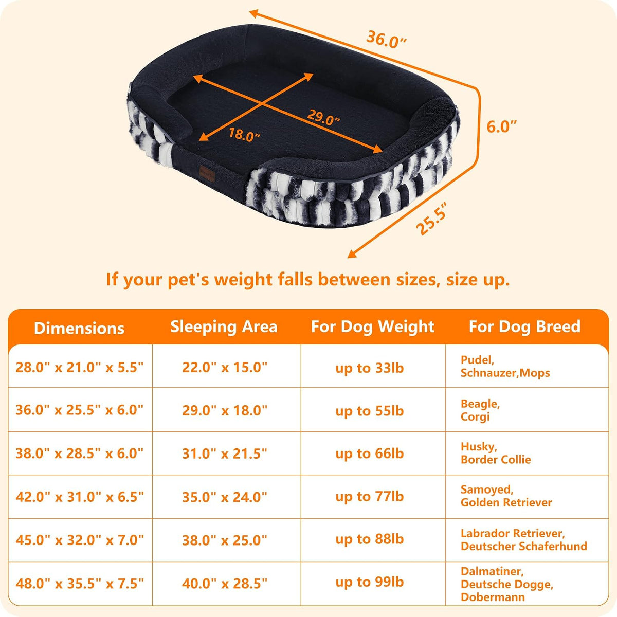 Orthopedic Waterproof Medium Dog Bed Sofa, Gel Memory Foam, 36" | Egg-Crate Foam Dog Sofa, Washable Pet Bed with Four Sided Bolster Cushion, Removable Cover & Non-Slip Bottom, Dark Grey