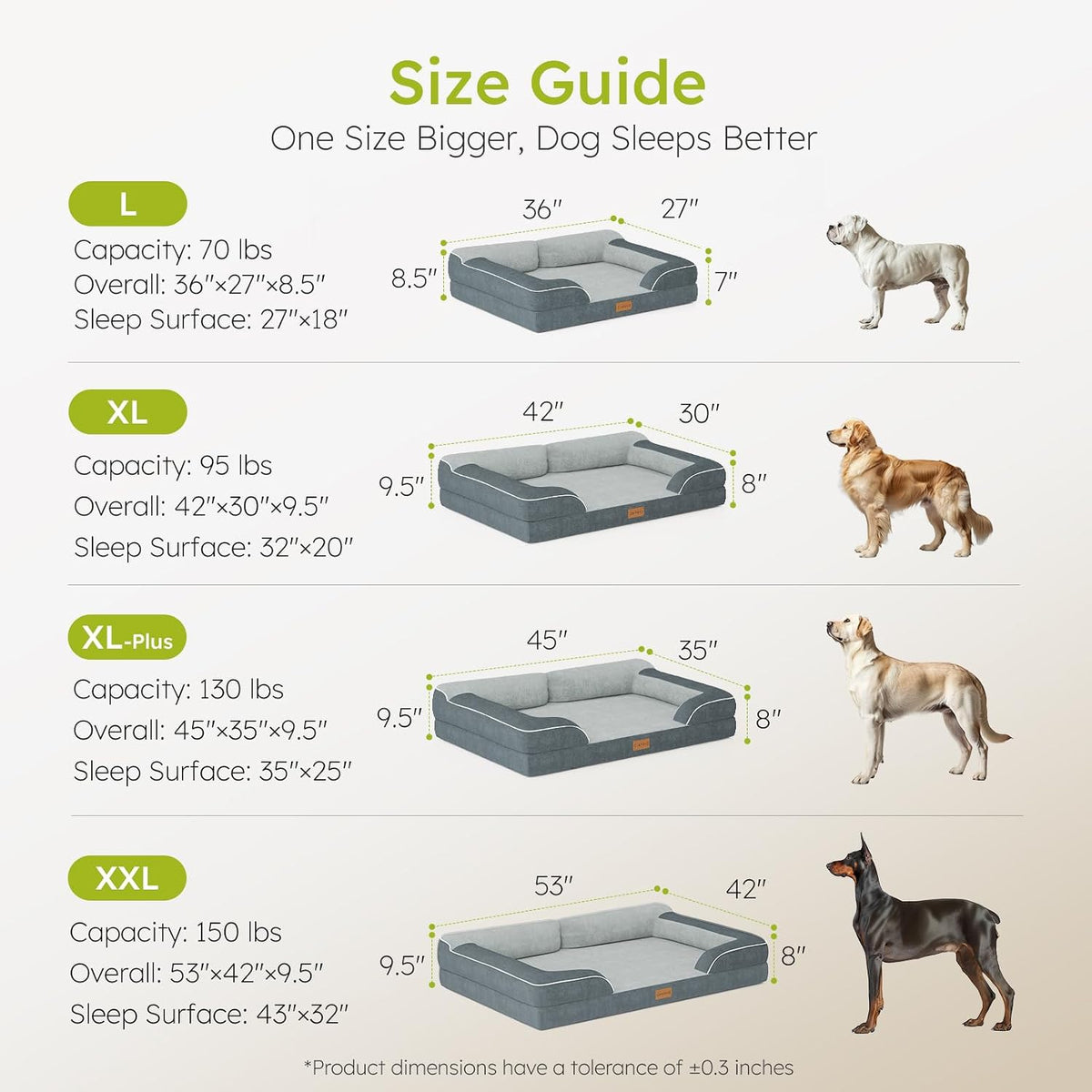 Extra Large Dog Bed, Orthopedic Dog Bed with Cooling Gel Memory Foam, Waterproof XL Pet Bed with Removable Washable Cover, 42" Pet Sofa Couch Dutch Velvet with Bone Toy, Light Gray