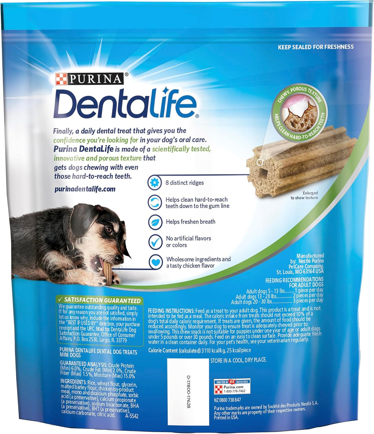 Purina Daily Oral Care Dental Dog Treats for Small Dogs, 58 ct