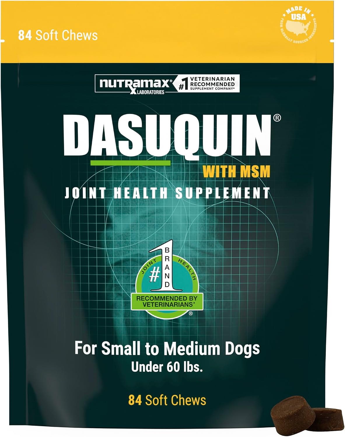 Nutramax Dasuquin MSM Joint Supplement, Small/Med Dogs, Soft Chews