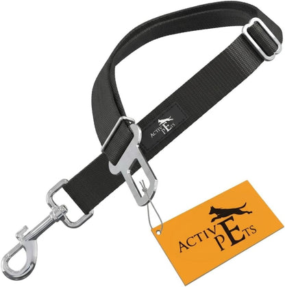 Orange Car Seat Belt for Dogs, Attaches to Harness & Collar, Adjustable 18" - 24" Travel Restraint System Fits Small - Large Pups for Safety & Comfort, Essential Pet Supplies & Accessories