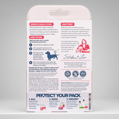 Flea Tick & Mosquito Dog Spot On - Large 3 Tubes of 0.17 oz