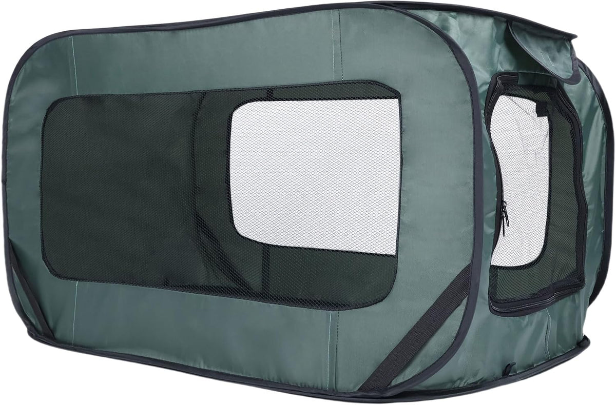Foldable Dog Kennel for Medium Dogs 36-inch, Portable Waterproof Dog Crate, Pop-Up Indoor/Outdoor Pet Cage & Car Seat Travel Bed (Grey)