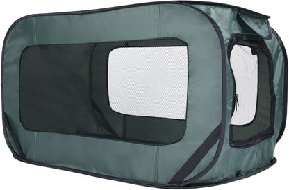 Foldable Dog Kennel for Medium Dogs 36-inch, Portable Waterproof Dog Crate, Pop-Up Indoor/Outdoor Pet Cage & Car Seat Travel Bed (Grey)