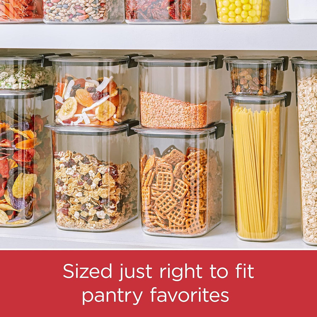 Brilliance 16-Cup Airtight Food Storage Container with Lid Clear/Grey - optimal for pantry organization flour sugar and food storage