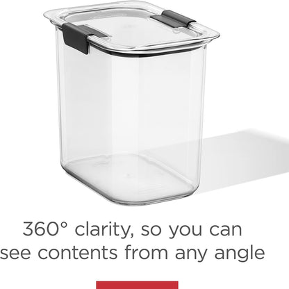 Brilliance 16-Cup Airtight Food Storage Container with Lid Clear/Grey - optimal for pantry organization flour sugar and food storage