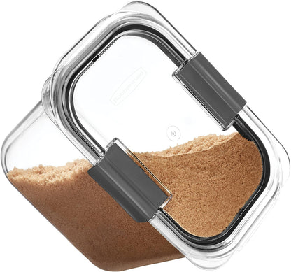 Brilliance 16-Cup Airtight Food Storage Container with Lid Clear/Grey - optimal for pantry organization flour sugar and food storage