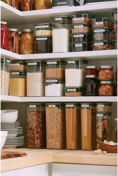 Brilliance 16-Cup Airtight Food Storage Container with Lid Clear/Grey - optimal for pantry organization flour sugar and food storage