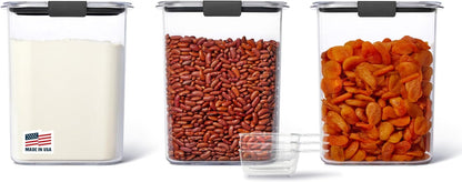 Brilliance 16-Cup Airtight Food Storage Container with Lid Clear/Grey - optimal for pantry organization flour sugar and food storage