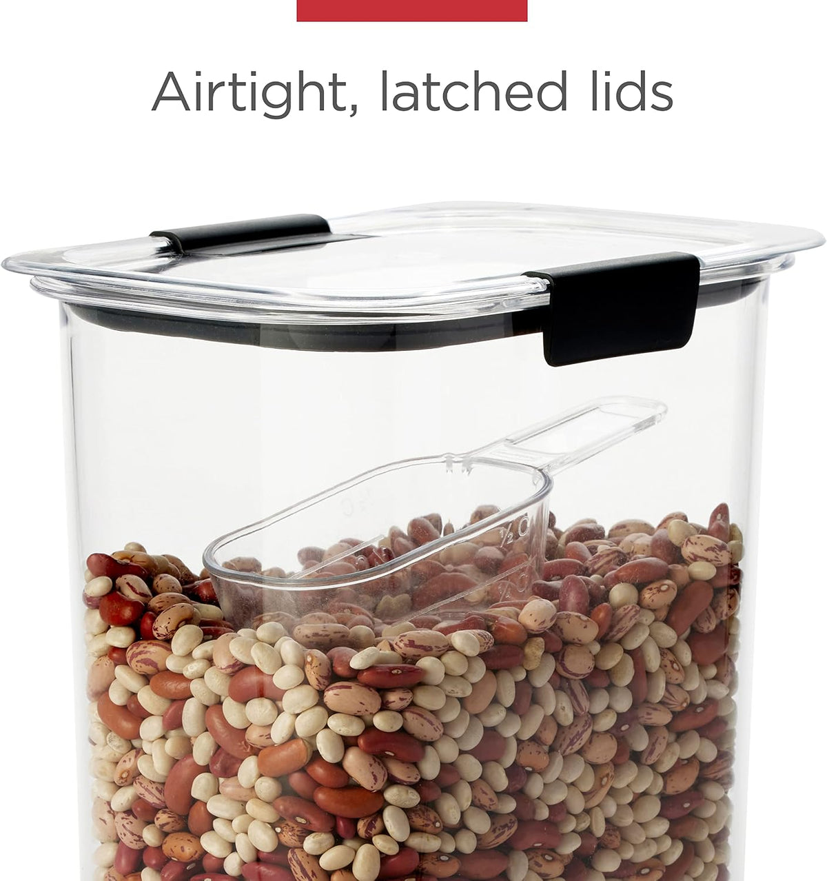 Brilliance 16-Cup Airtight Food Storage Container with Lid Clear/Grey - optimal for pantry organization flour sugar and food storage