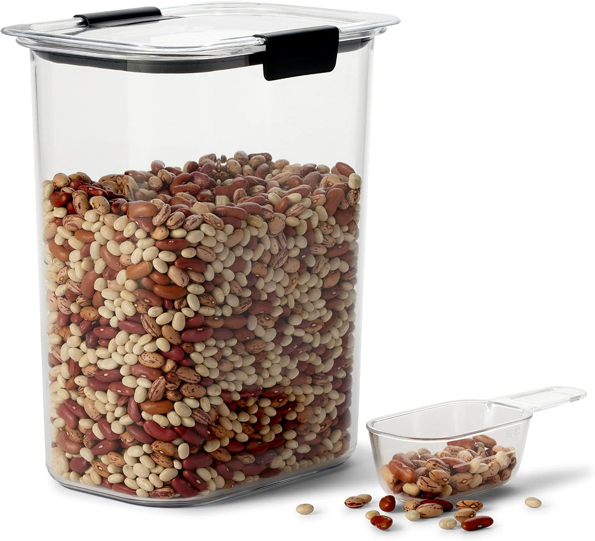 Brilliance 16-Cup Airtight Food Storage Container with Lid Clear/Grey - optimal for pantry organization flour sugar and food storage