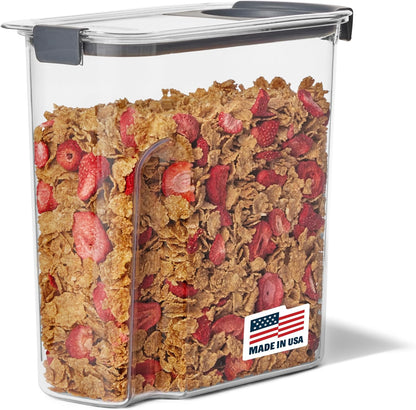 Brilliance 16-Cup Airtight Food Storage Container with Lid Clear/Grey - optimal for pantry organization flour sugar and food storage