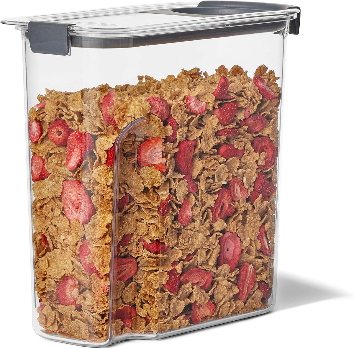 Brilliance 16-Cup Airtight Food Storage Container with Lid Clear/Grey - optimal for pantry organization flour sugar and food storage