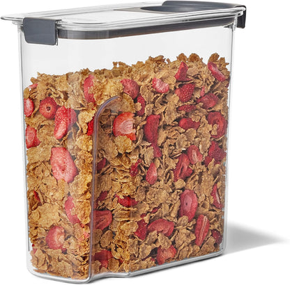Brilliance 16-Cup Airtight Food Storage Container with Lid Clear/Grey - optimal for pantry organization flour sugar and food storage
