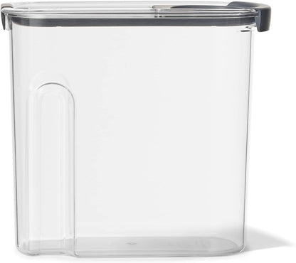 Brilliance 16-Cup Airtight Food Storage Container with Lid Clear/Grey - optimal for pantry organization flour sugar and food storage