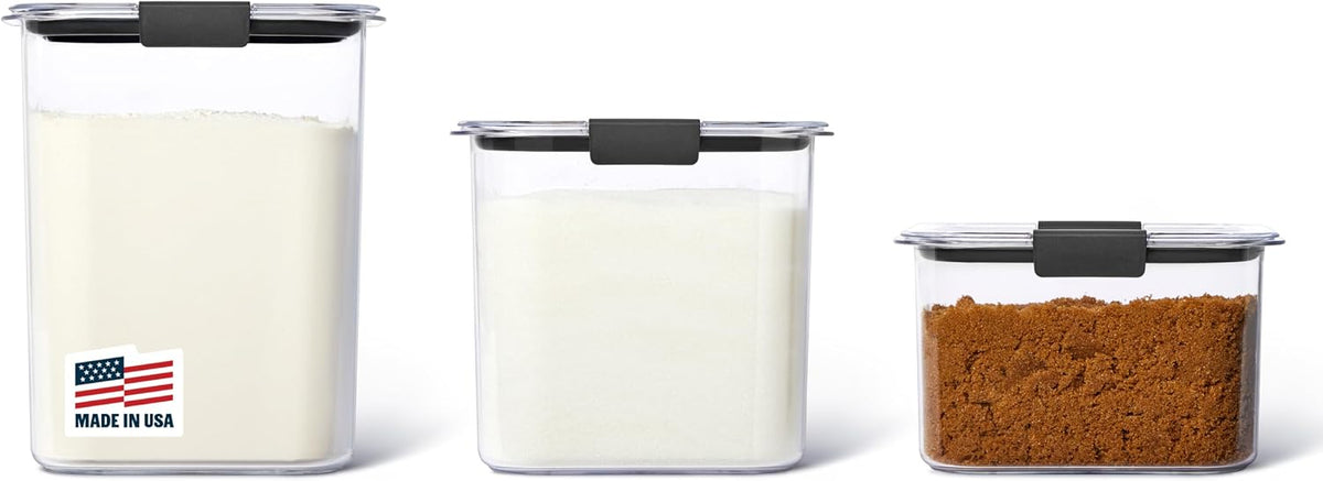 Brilliance 16-Cup Airtight Food Storage Container with Lid Clear/Grey - optimal for pantry organization flour sugar and food storage
