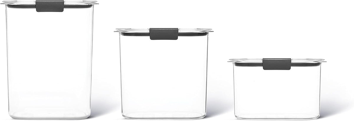 Brilliance 16-Cup Airtight Food Storage Container with Lid Clear/Grey - optimal for pantry organization flour sugar and food storage