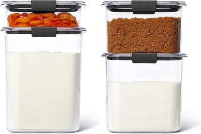 Brilliance 16-Cup Airtight Food Storage Container with Lid Clear/Grey - optimal for pantry organization flour sugar and food storage