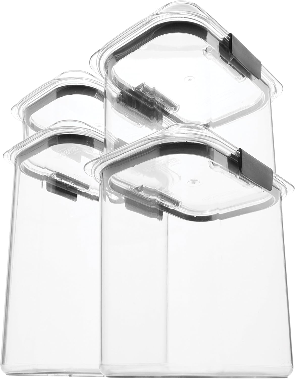Brilliance 16-Cup Airtight Food Storage Container with Lid Clear/Grey - optimal for pantry organization flour sugar and food storage