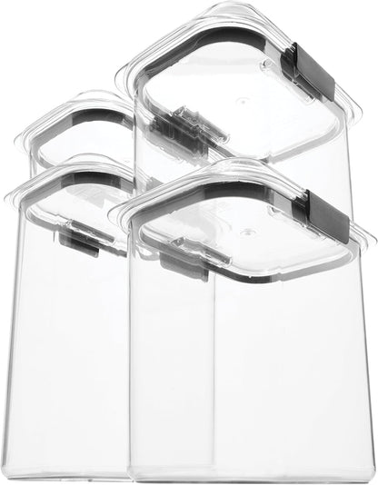 Brilliance 16-Cup Airtight Food Storage Container with Lid Clear/Grey - optimal for pantry organization flour sugar and food storage