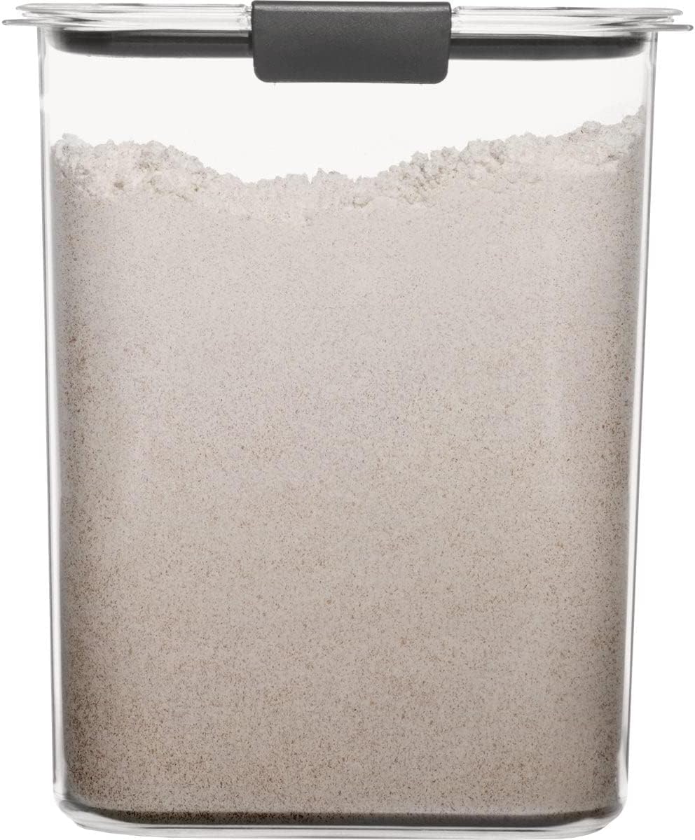 Brilliance 16-Cup Airtight Food Storage Container with Lid Clear/Grey - optimal for pantry organization flour sugar and food storage