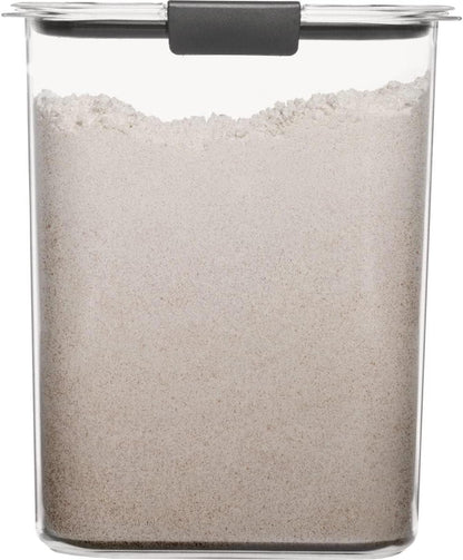 Brilliance 16-Cup Airtight Food Storage Container with Lid Clear/Grey - optimal for pantry organization flour sugar and food storage