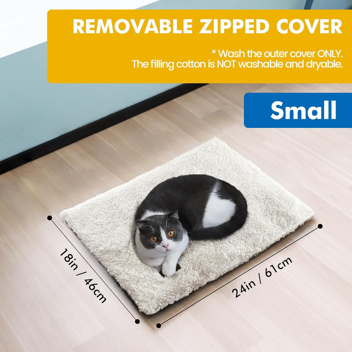 Self Warming Cat Bed Self Heating Cat Dog Mat Pet Pad Extra Warm