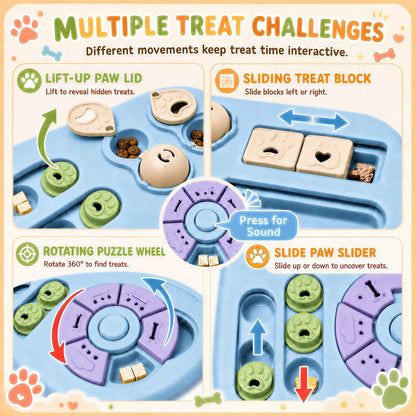 Interactive Dog Puzzle Toys for Smart Dogs - Mental Stimulation Puzzle Toys for Small & Medium Dogs, Treat Dispensing Dog Enrichment Toys for Beginner Dogs