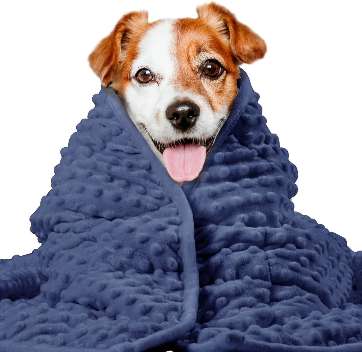 Weighted Blanket for Pets | Thunder Blanket for Dogs Anxiety | Premium Soft Minky | Relaxation & Calming & Anti Anxiety | Used in Car, Bed, Couch | Blue Grey Star, Washable Small (24"x32")