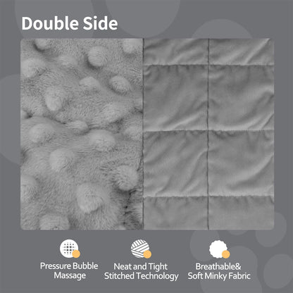 Weighted Blanket for Pets | Thunder Blanket for Dogs Anxiety | Premium Soft Minky | Relaxation & Calming & Anti Anxiety | Used in Car, Bed, Couch | Blue Grey Star, Washable Small (24"x32")