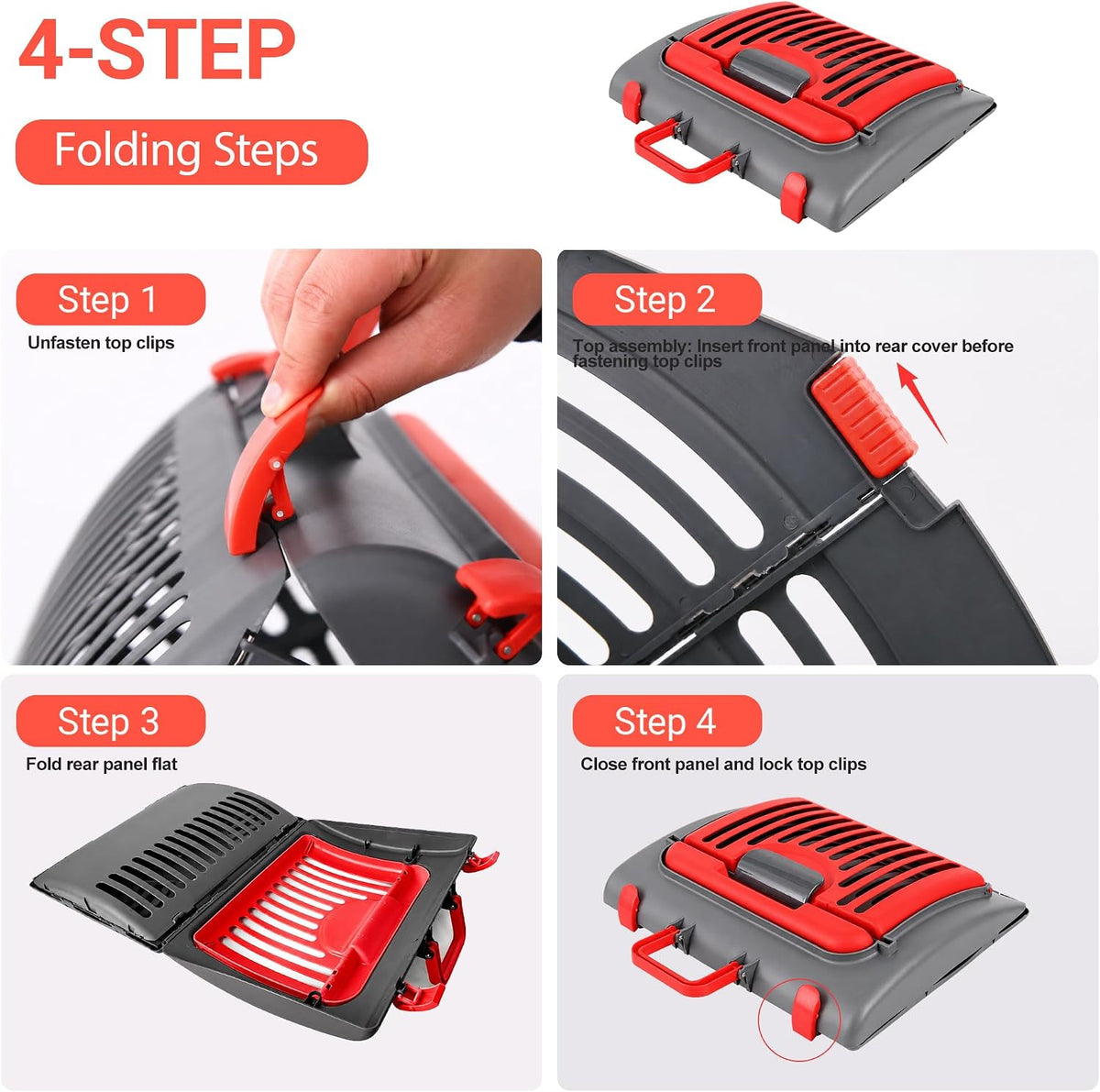 Foldable Portable Pet Carrier, Cat Carrier with Opening Door