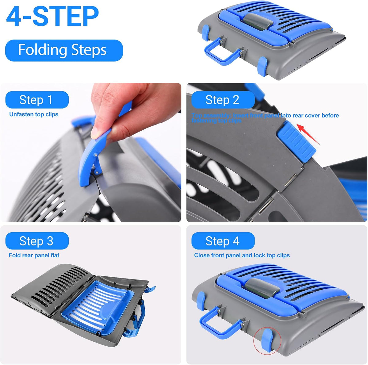 Foldable Portable Pet Carrier, Cat Carrier with Opening Door
