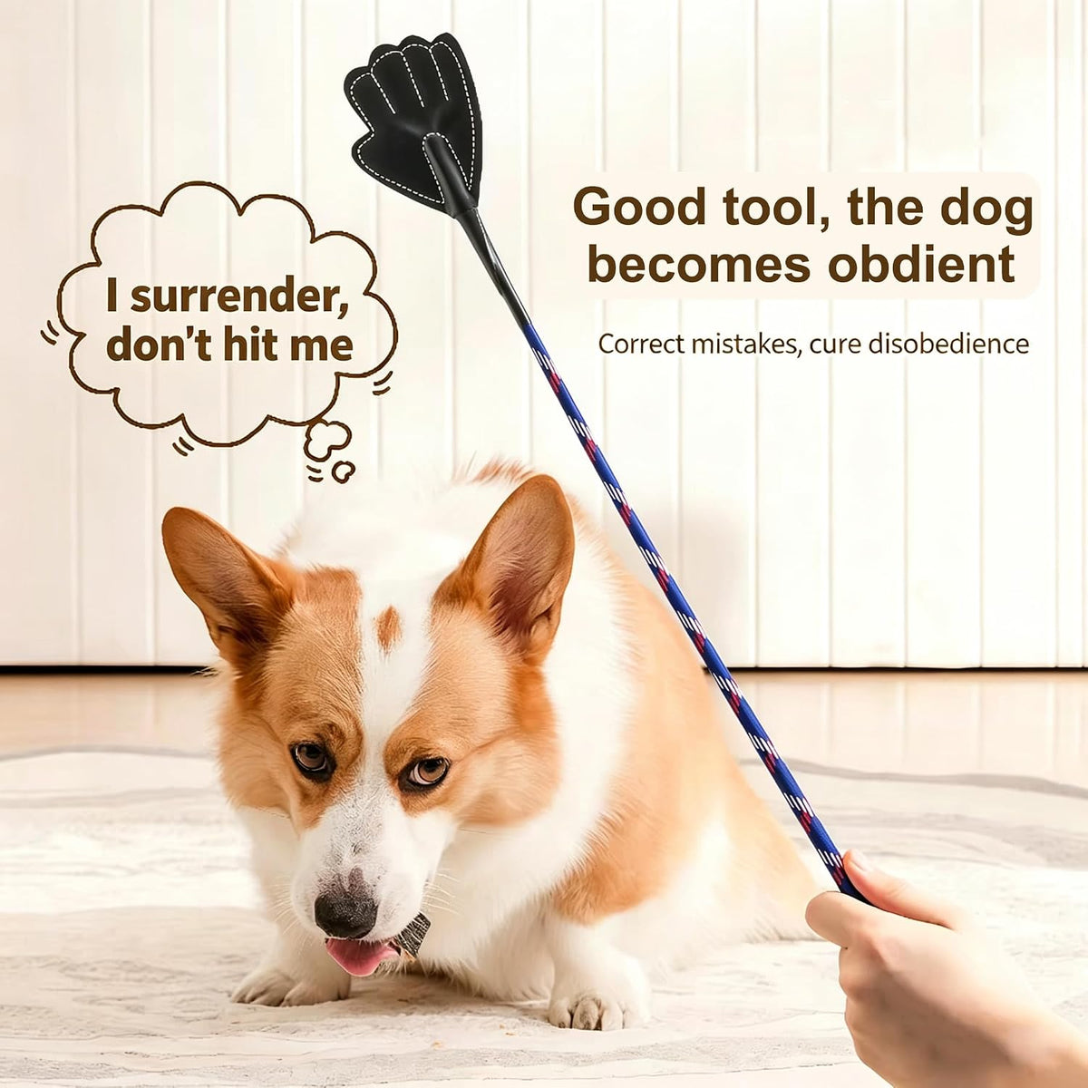 17" Lightweight Dog Training Stick Pole, Puppy Training Tools Whip with Anti-Slip Handle, Outdoor and Indoor Exercise Interactive Dog Obedience Training Tool for Cats Dogs (Red)