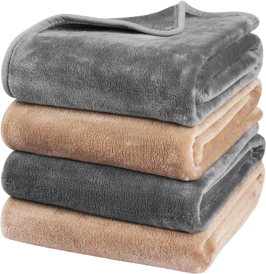 Dog Blanket Washable for Puppy: 4 Packs Dog Blankets 40”x28”