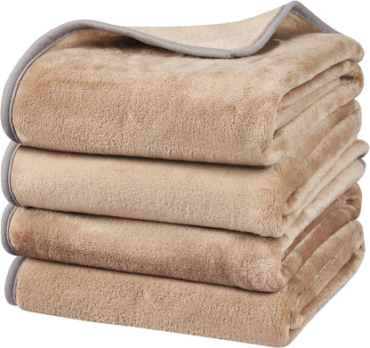 Dog Blanket Washable for Puppy: 4 Packs Dog Blankets 40”x28”