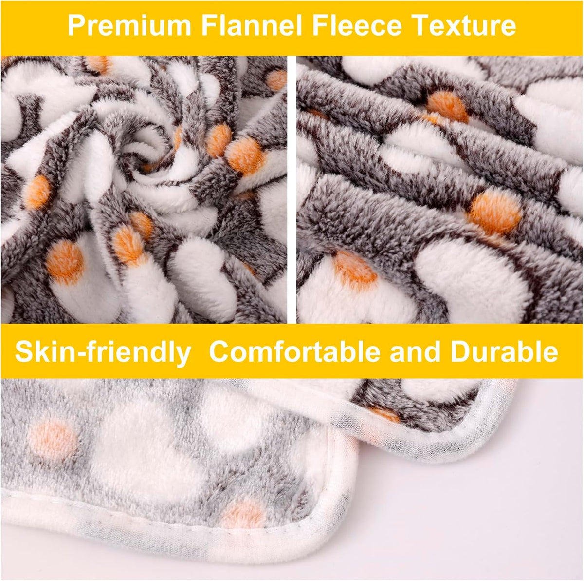 3 Pack Fleece Pet Blankets Warm Bed Throw for Dogs & Cats 23x15in