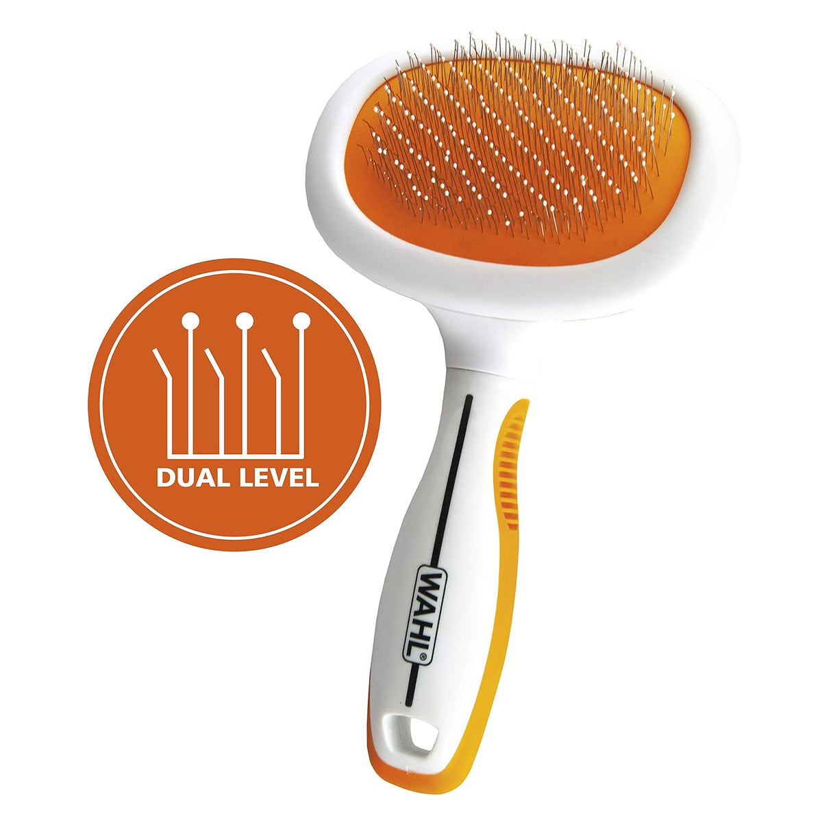 Premium Patented Dual Level Sensitive Skin Pet Slicker Brush | Brush, Deshed & Groom Dogs & Cats With Comfortable Ergonomic Handle – Model 858500